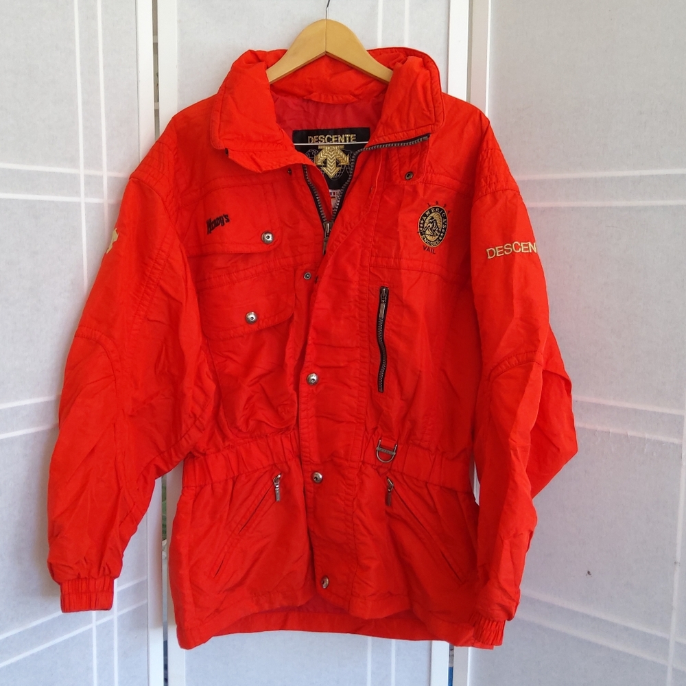Vintage Descente red ski jacket parka